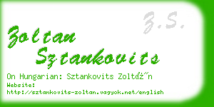 zoltan sztankovits business card